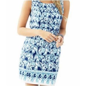 Lilly Pulitzer Cathy Shift dress blue Get Trunky size 10 EUC
